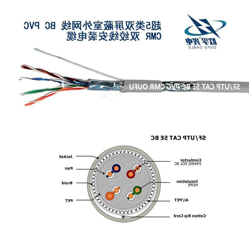 南平市SF / UTP CAT 5E BC PVC CMR双绞线安装电缆